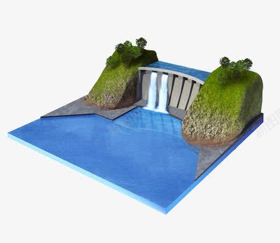 3D打印爆布png免抠素材_新图网 https://ixintu.com 水 河流 绿色