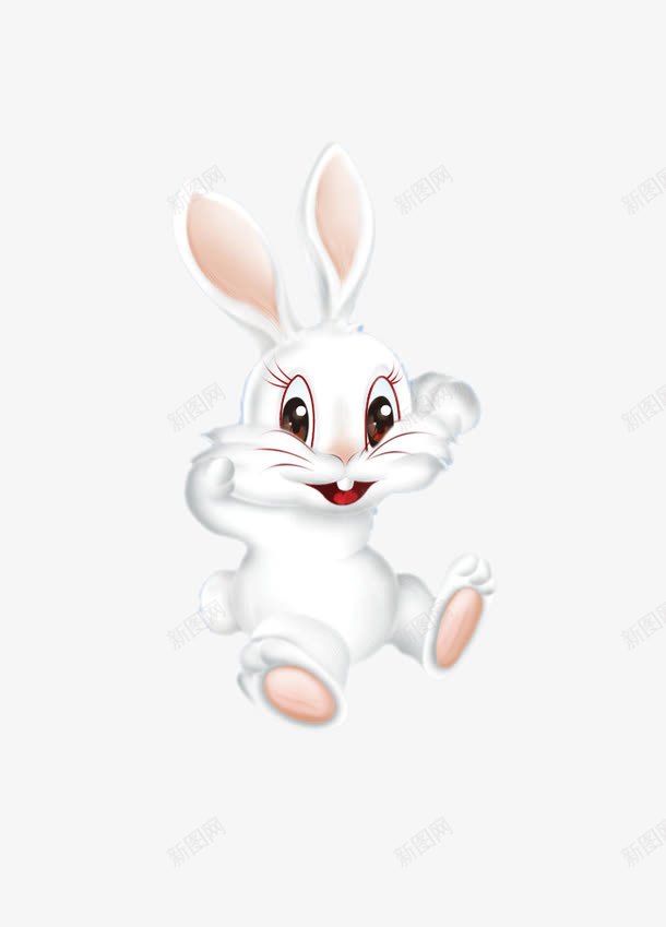 卡通可爱小白兔png免抠素材_新图网 https://ixintu.com 卡通 可爱 小白兔