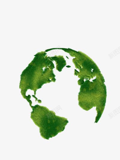 被植被覆盖的地球png免抠素材_新图网 https://ixintu.com 健康 环保 绿色 草地