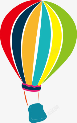 彩色热气球矢量图素材
