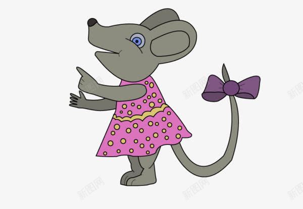 卡通小老鼠png免抠素材_新图网 https://ixintu.com 卡通老鼠 小老鼠 穿裙子的老鼠 老鼠
