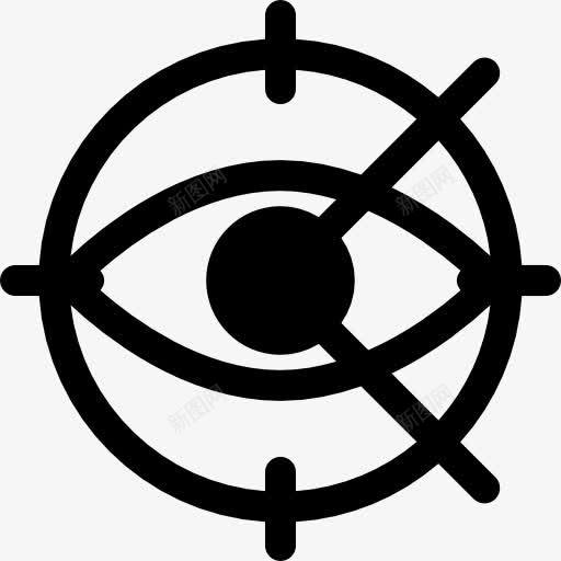 眼部检查图标png_新图网 https://ixintu.com 光学检测 光学考试 准星 医学 眼 眼部检查 视力检查 视力测试