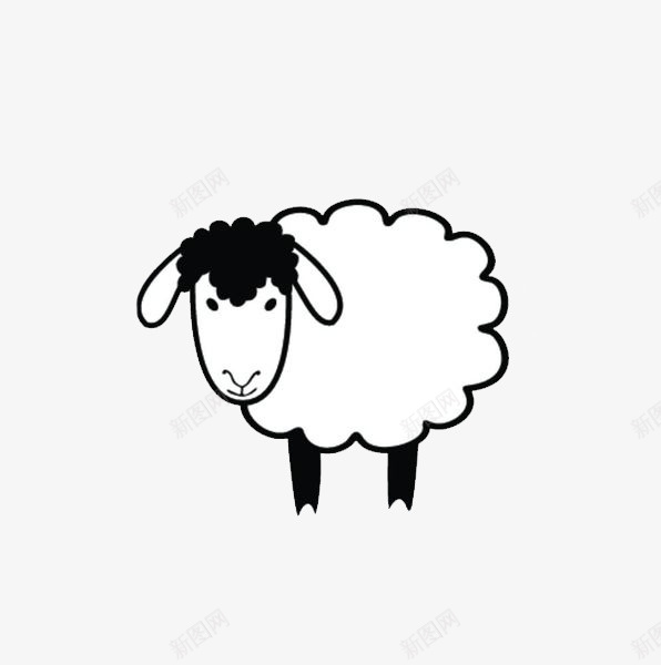 可爱俏皮创意电商羊毛标志图图标png_新图网 https://ixintu.com 动物 卡通手绘 手绘卡通羊 标志 纯羊毛 羊毛 羊毛标志