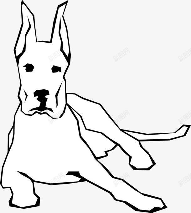 手绘的白狗png免抠素材_新图网 https://ixintu.com 大狗 手绘的狗 狗 白色的狗