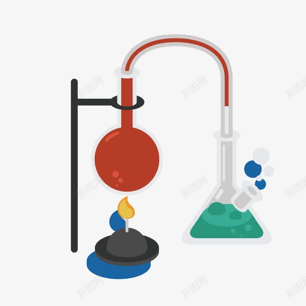 化学反应实验png免抠素材_新图网 https://ixintu.com 化学 实验 扁平化 气体 气泡 渐变 火焰 质感
