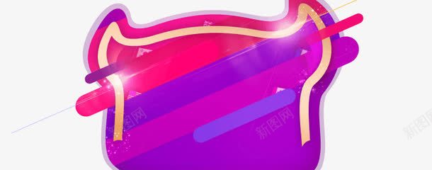紫色卡通牛头海报背景png免抠素材_新图网 https://ixintu.com 卡通 海报 牛头 紫色 背景