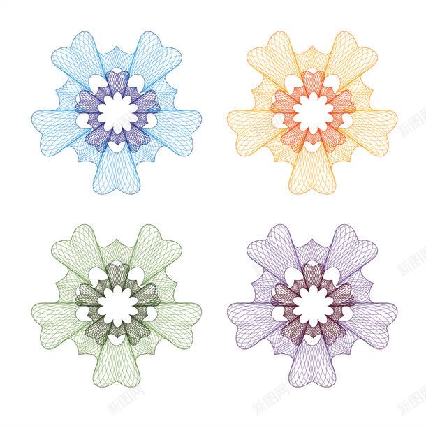 花纹防伪图标png_新图网 https://ixintu.com 图标 花纹 蓝色 防伪 防伪标签