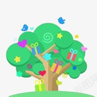 卡通树许愿树png免抠素材_新图网 https://ixintu.com 卡通树 树木 许愿树