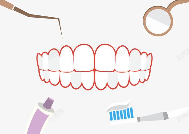 牙齿诊疗矢量图eps免抠素材_新图网 https://ixintu.com 医生治疗 牙齿故障 牙齿治疗 看牙 看牙医 诊疗 矢量图