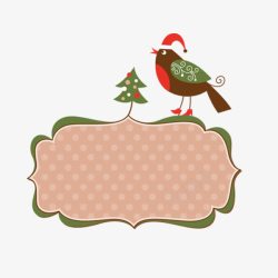 可爱小鸟花纹青花瓷卡通动物话框高清图片