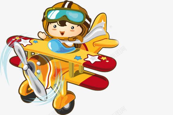 手绘儿童飞机海报png免抠素材_新图网 https://ixintu.com 儿童 海报 飞机