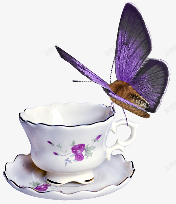 精美紫色蝴蝶杯子茶杯瓷器png免抠素材_新图网 https://ixintu.com 杯子 瓷器 精美 紫色 茶杯 蝴蝶