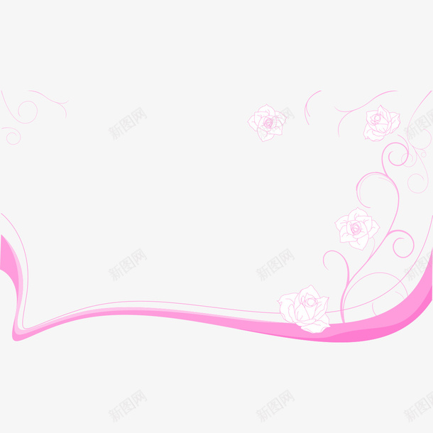 淡粉色的花式装扮png免抠素材_新图网 https://ixintu.com 框式 淡粉色 花式 装扮