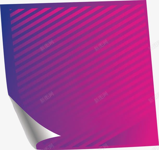 紫色创意卷角png免抠素材_新图网 https://ixintu.com 卡通卷角 翻页卷角