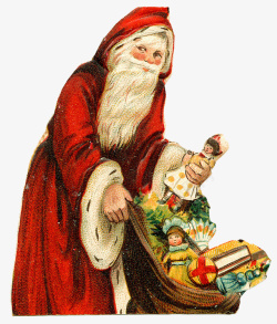 色圣剪贴红色圣诞老人高清图片