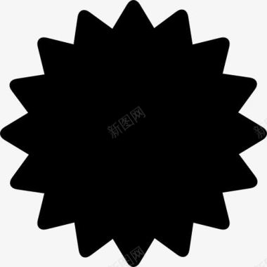 商业标签的黑色形状图标图标