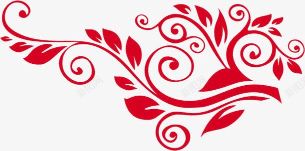红色唯美树叶花朵装饰png免抠素材_新图网 https://ixintu.com 树叶 红色 花朵 装饰