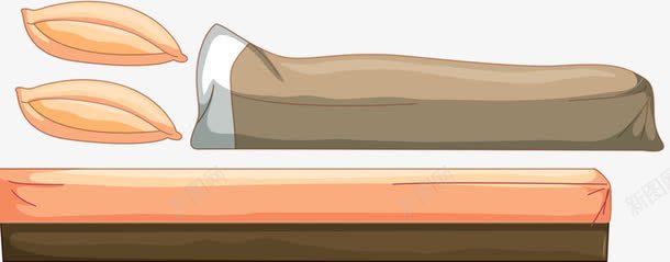 床上的被子和枕头png免抠素材_新图网 https://ixintu.com 床上用品 床铺 枕头 被子