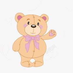 粉色泰迪可爱爱心泰迪熊高清图片