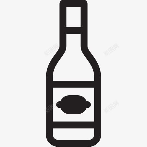 金瓶图标png_新图网 https://ixintu.com 杜松子 杜松子酒 标签 酒精 食品瓶