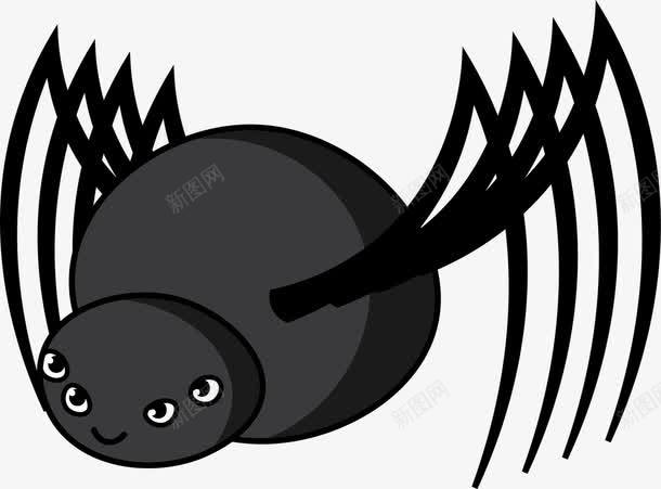 黑色的蜘蛛png免抠素材_新图网 https://ixintu.com 动物 爬行 蜘蛛 黑色