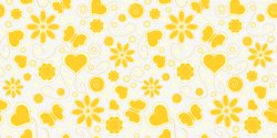 黄色爱心花朵创意底纹背景素材
