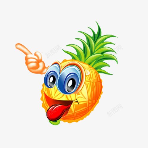 水果精灵卡通png免抠素材_新图网 https://ixintu.com 卡通图片 卡通水果 水果 水果精灵 精灵 菠萝