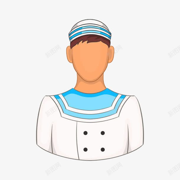卡通穿水手服的男性png免抠素材_新图网 https://ixintu.com 水手帽 水手服 海军 海军制服 海员 海洋舰队