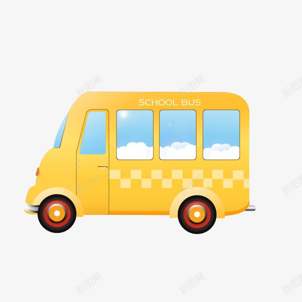 卡通小型巴士png免抠素材_新图网 https://ixintu.com 卡通巴士 小型巴士 巴士 汽车