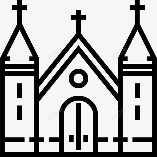 教堂图标png_新图网 https://ixintu.com 基督教 宗教 寺庙 建筑 建筑与城市 教堂 纪念碑
