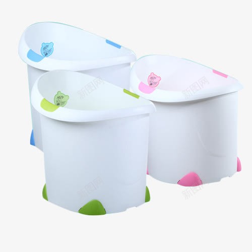 三个儿童浴桶png免抠素材_新图网 https://ixintu.com 三个 儿童 实物 浴桶