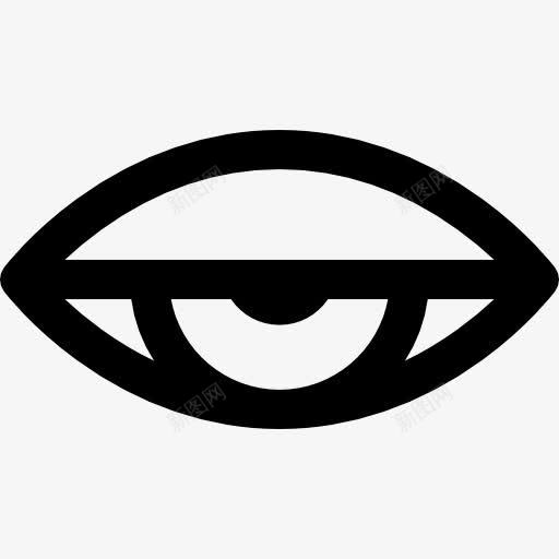 困乏的眼睛图标png_新图网 https://ixintu.com 光学 医疗 眼睛 眼科 视觉 身体部位