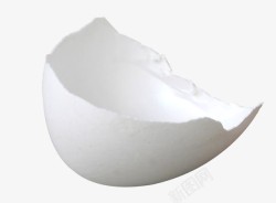 残破白色蛋壳素材