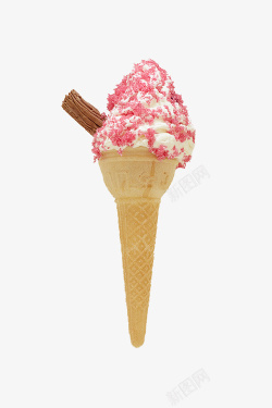 粉色冰淇淋产品实物素材