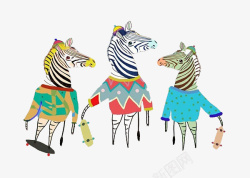 三只马装饰画素材
