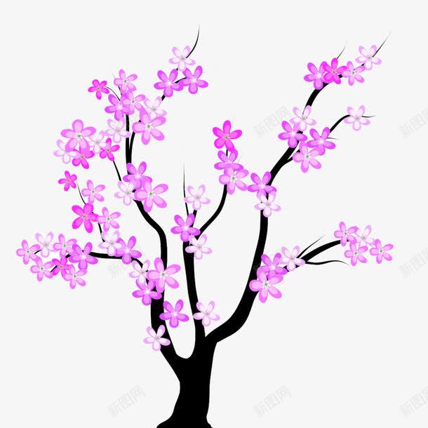 现代简约紫色树枝png免抠素材_新图网 https://ixintu.com 卡通 树支 树枝 环保 美观
