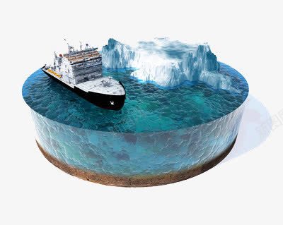 海上的船png免抠素材_新图网 https://ixintu.com PS 冰山 模型 水面
