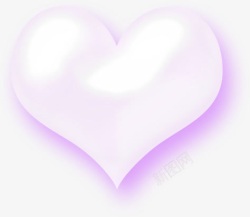 紫色梦幻手绘爱心素材