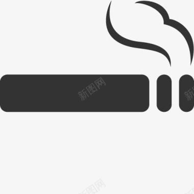 黑色香烟轮廓图标图标