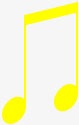 创意卡通扁平黄色的音乐符号png免抠素材_新图网 https://ixintu.com 创意 卡通 扁平 符号 音乐 黄色