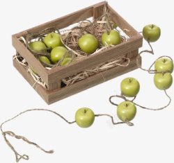 木箱里的苹果素材