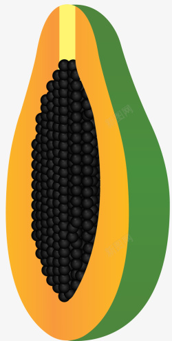 黑色果核黑色果核卡通木瓜高清图片