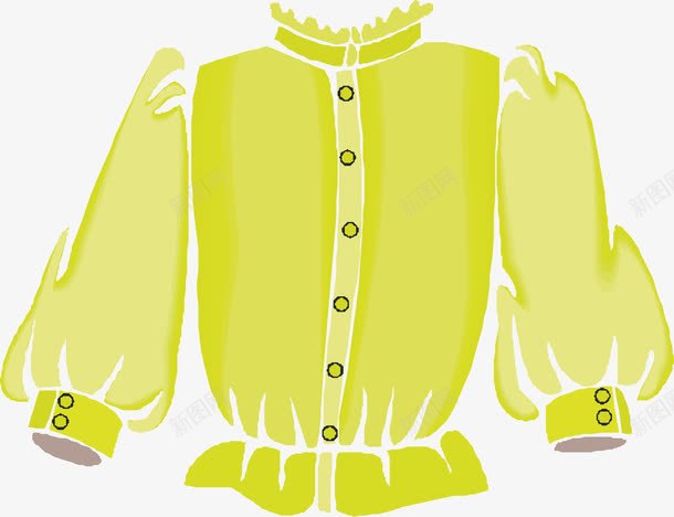 黄色长袖png免抠素材_新图网 https://ixintu.com 棉面料 黄色长袖