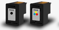 彩色墨盒PNG大容量三色集合墨盒高清图片
