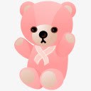 泰迪熊pinkribbonicons图标图标
