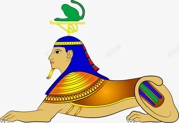 手绘狮身人像png免抠素材_新图网 https://ixintu.com 埃及 手绘 狮身人像