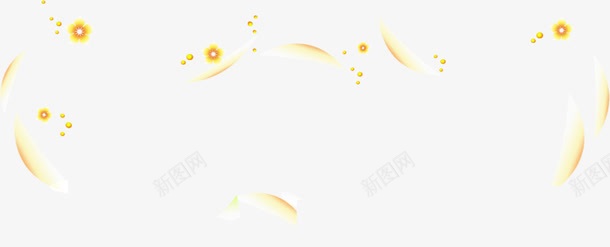 创意手绘渐变效果黄色的小花朵png免抠素材_新图网 https://ixintu.com 创意 效果 渐变 花朵 黄色