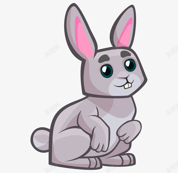 卡通手绘可爱小兔子矢量图ai免抠素材_新图网 https://ixintu.com 卡通的小兔子 可爱的兔子 手绘的兔子 矢量的动物 矢量图