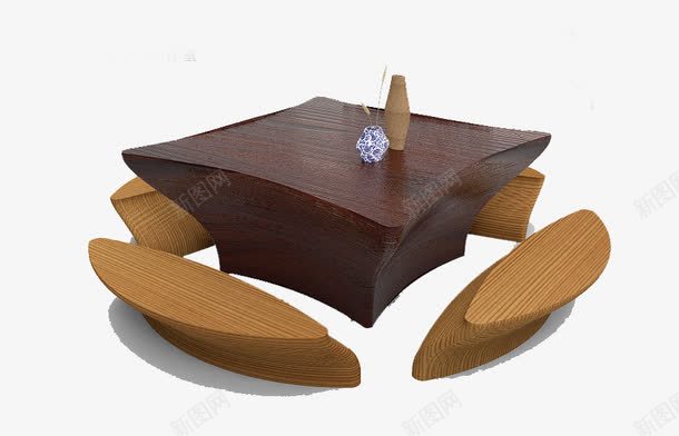 桌椅套装png免抠素材_新图网 https://ixintu.com 免扣 实木 桌椅套装 茶艺座椅