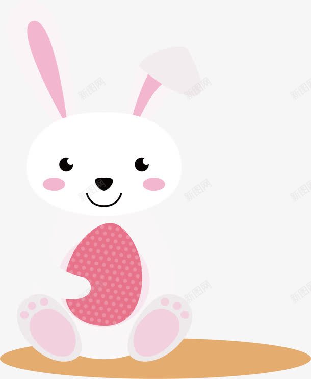 可爱小白兔png免抠素材_新图网 https://ixintu.com 动物 可爱 小白兔